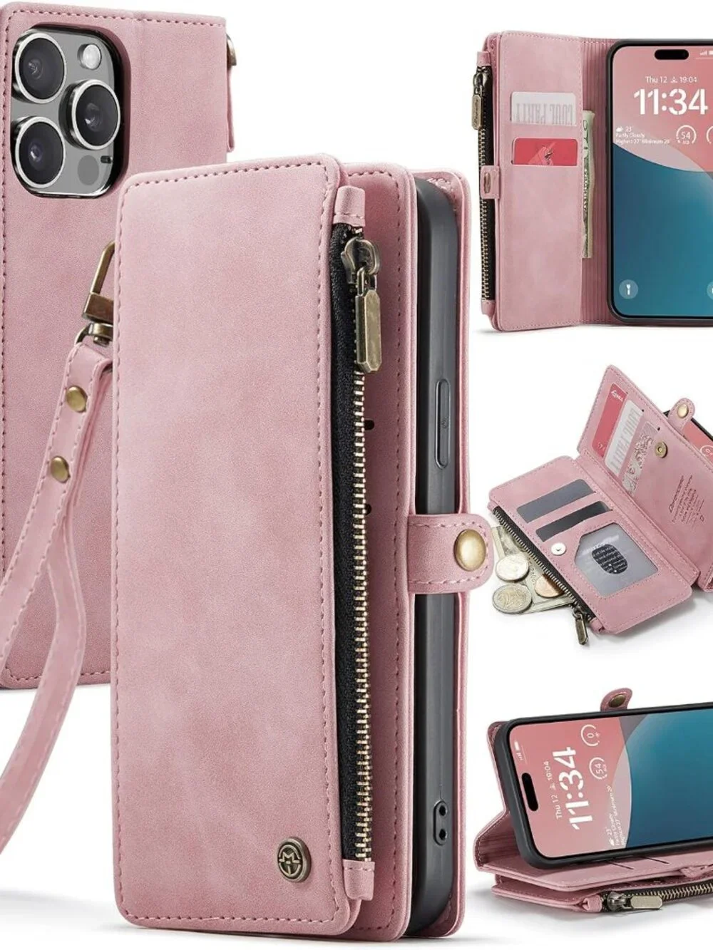 Defencase for iPhone 15 Pro or 15 Pro Max Wallet Case with RFID Card Holder